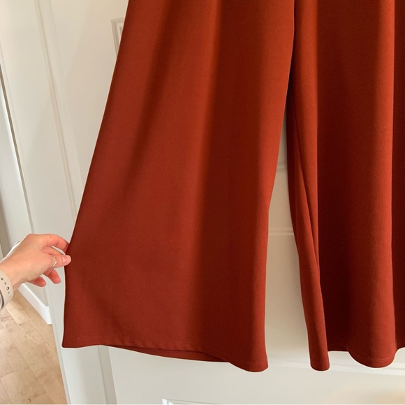 Burnt orange/ rust cropped wide leg pant - ASOS US 2 - Picture 6 of 14